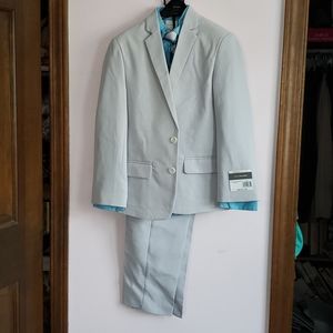 Van Heusen Light Gray Kids Jacket & Pants Set